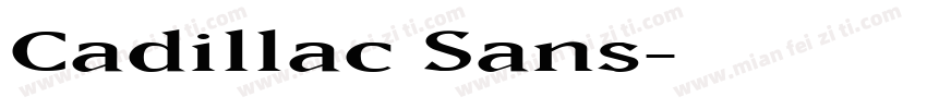 Cadillac Sans字体转换